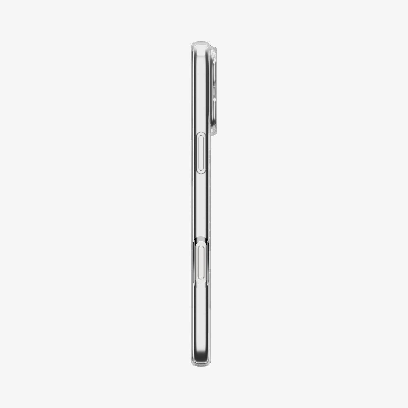ACS09598 - iPhone 17 Pro Max Crystal Flex (MagFit) in Clear White showing the side