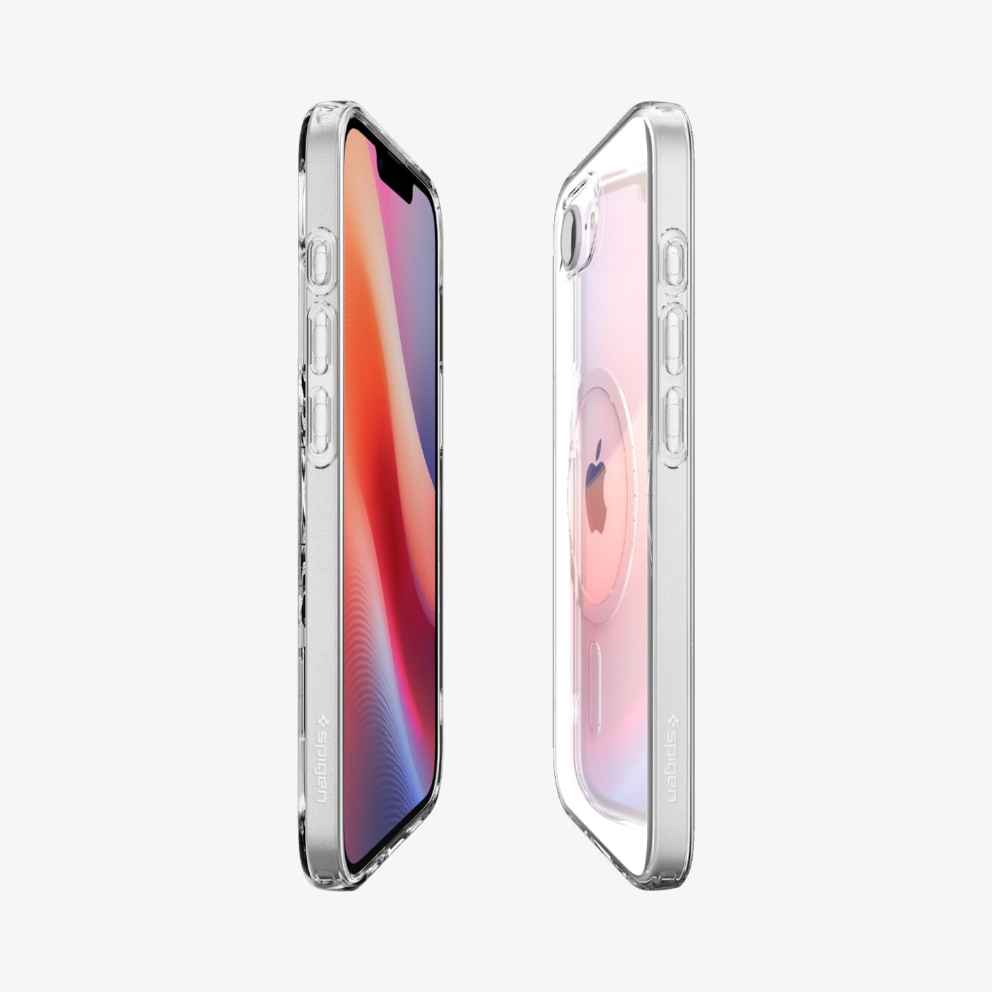ACS09127 - iPhone 17e Case Crystal Flex (MagFit) in Clear White showing the partial front, partial back and sides