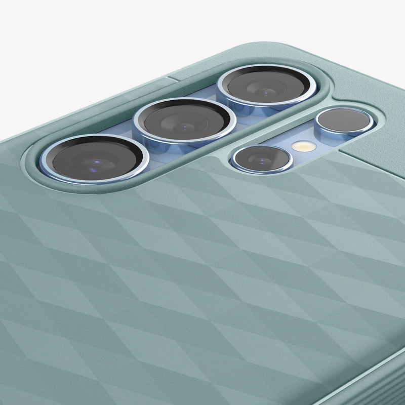 ACS09053 - Galaxy S25 Ultra Case Parallax (MagFit) in Sage Green showing the partial back, lens camera zoomed in