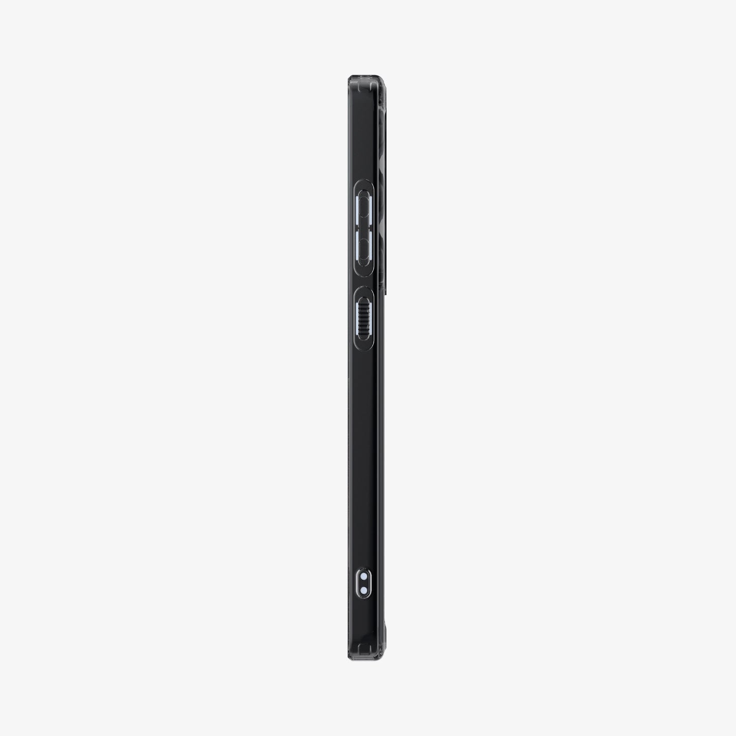 ACS08957 - Galaxy S25 Ultra Case Ultra Hybrid Metal Ring Zero One (MagFit) in Zero One Black showing the side
