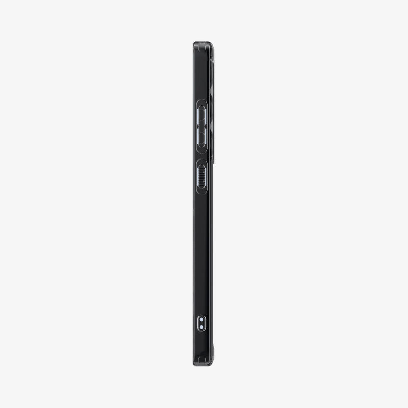 ACS08957 - Galaxy S25 Ultra Case Ultra Hybrid Metal Ring Zero One (MagFit) in Zero One Black showing the side