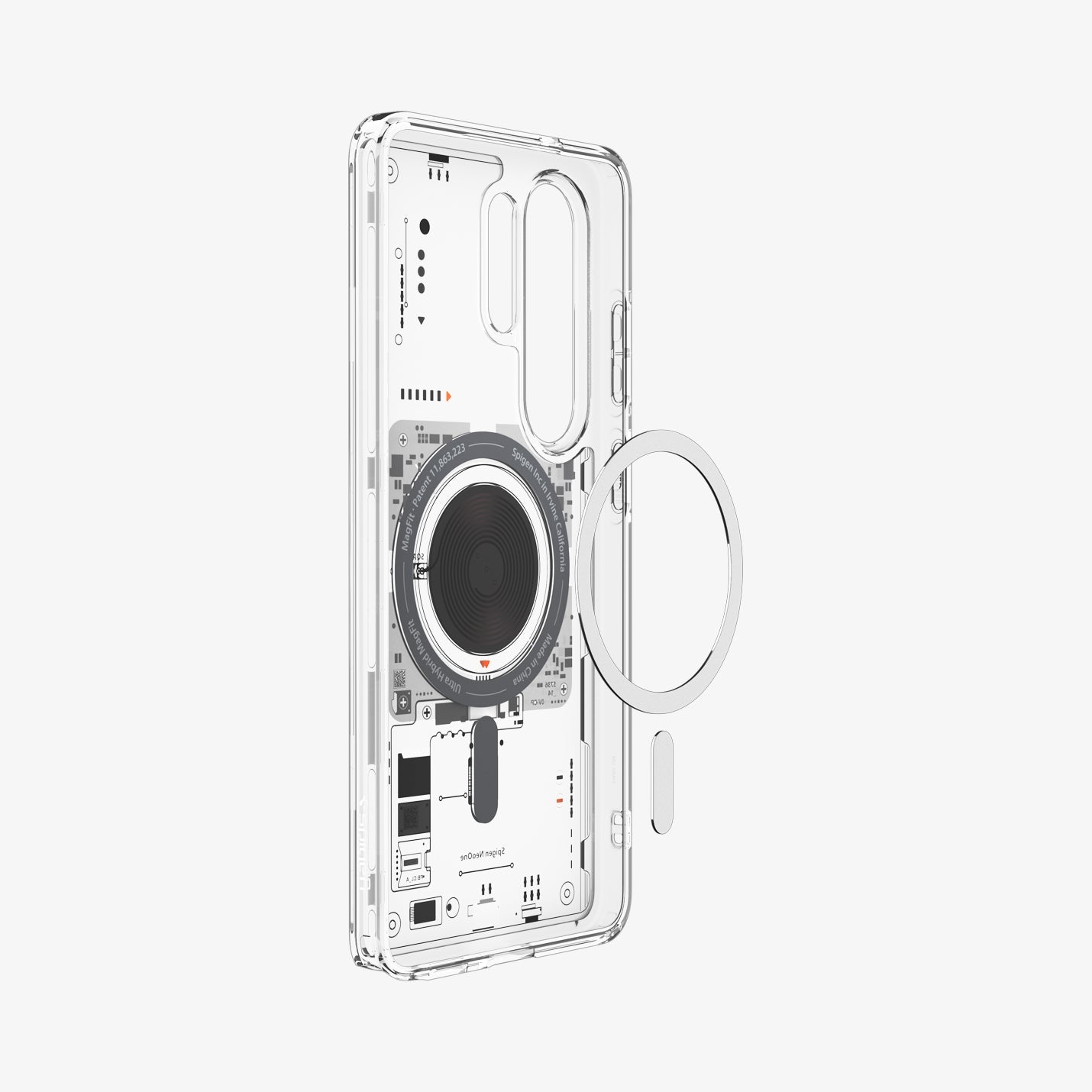 ACS10963 - Galaxy S26 Ultra Case Ultra Hybrid Neo One (Mag Fit) showing the back and partial side with mag fit technology