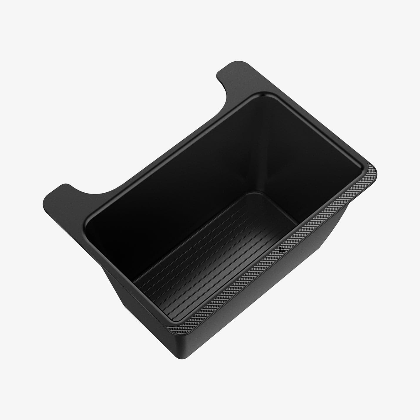 ACP05758 - TO223 Tesla Model Y Rear Storage Box in black showing the inside