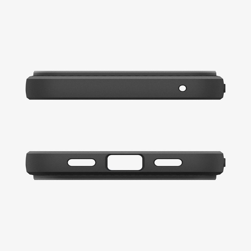 ACS09737 - GajPXL Case Liquid Air in matte black showing the top and bottom