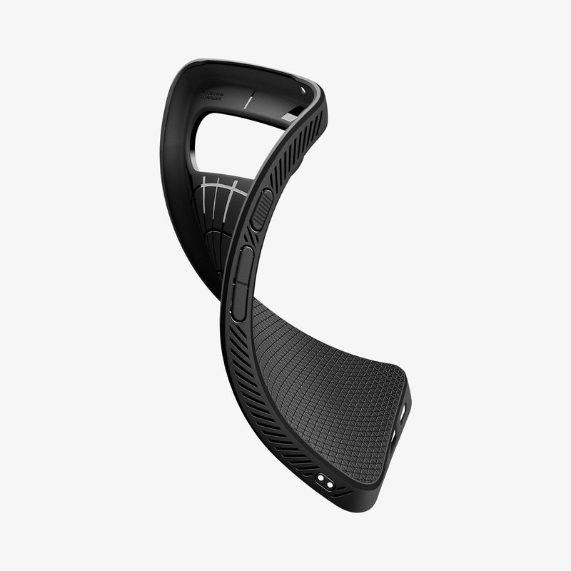 ACS09737 - GajPXL Case Liquid Air in matte black showing the case bending to show the flexibility