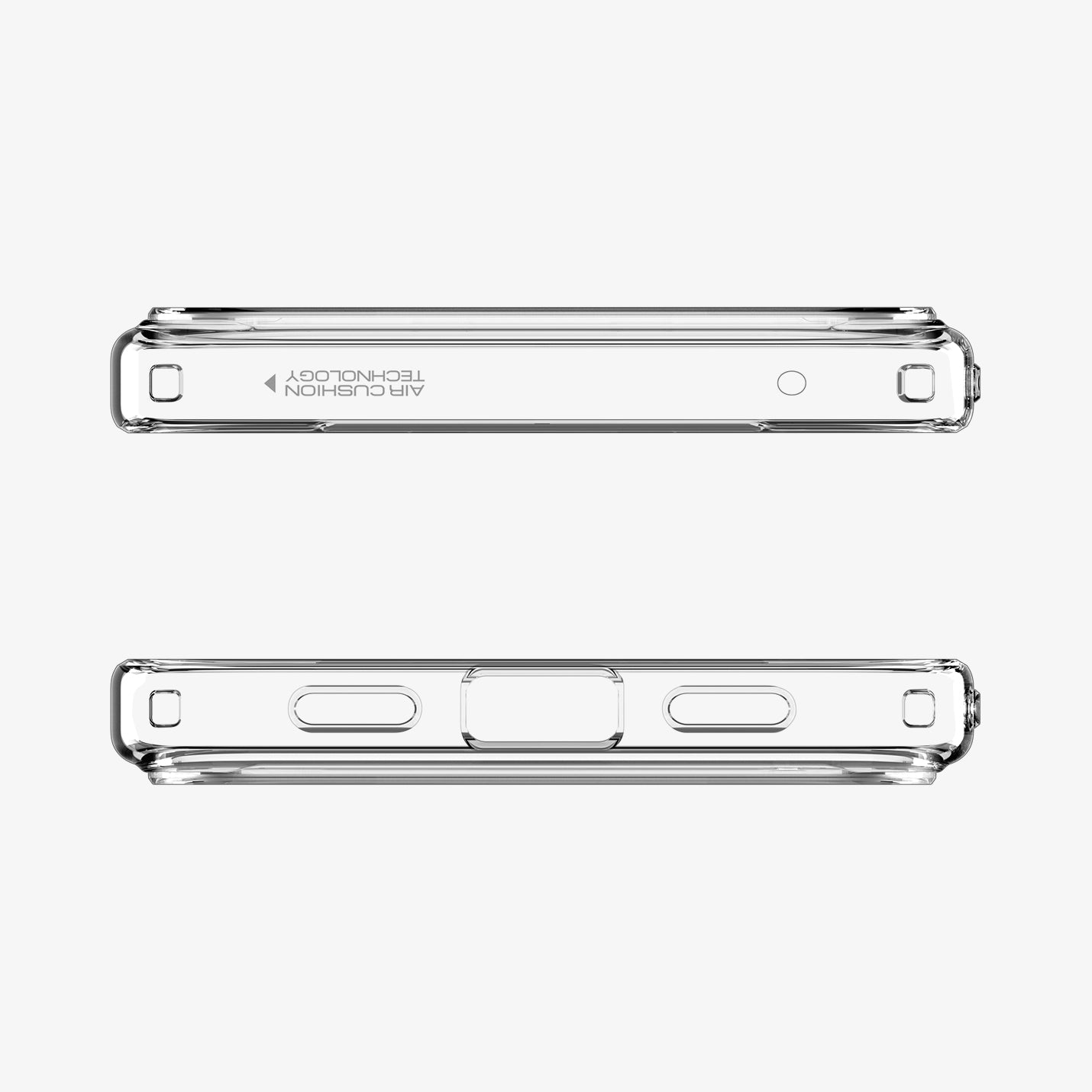 ACS09738 - GajPXL Case Ultra Hybrid in crystal clear showing the top and bottom