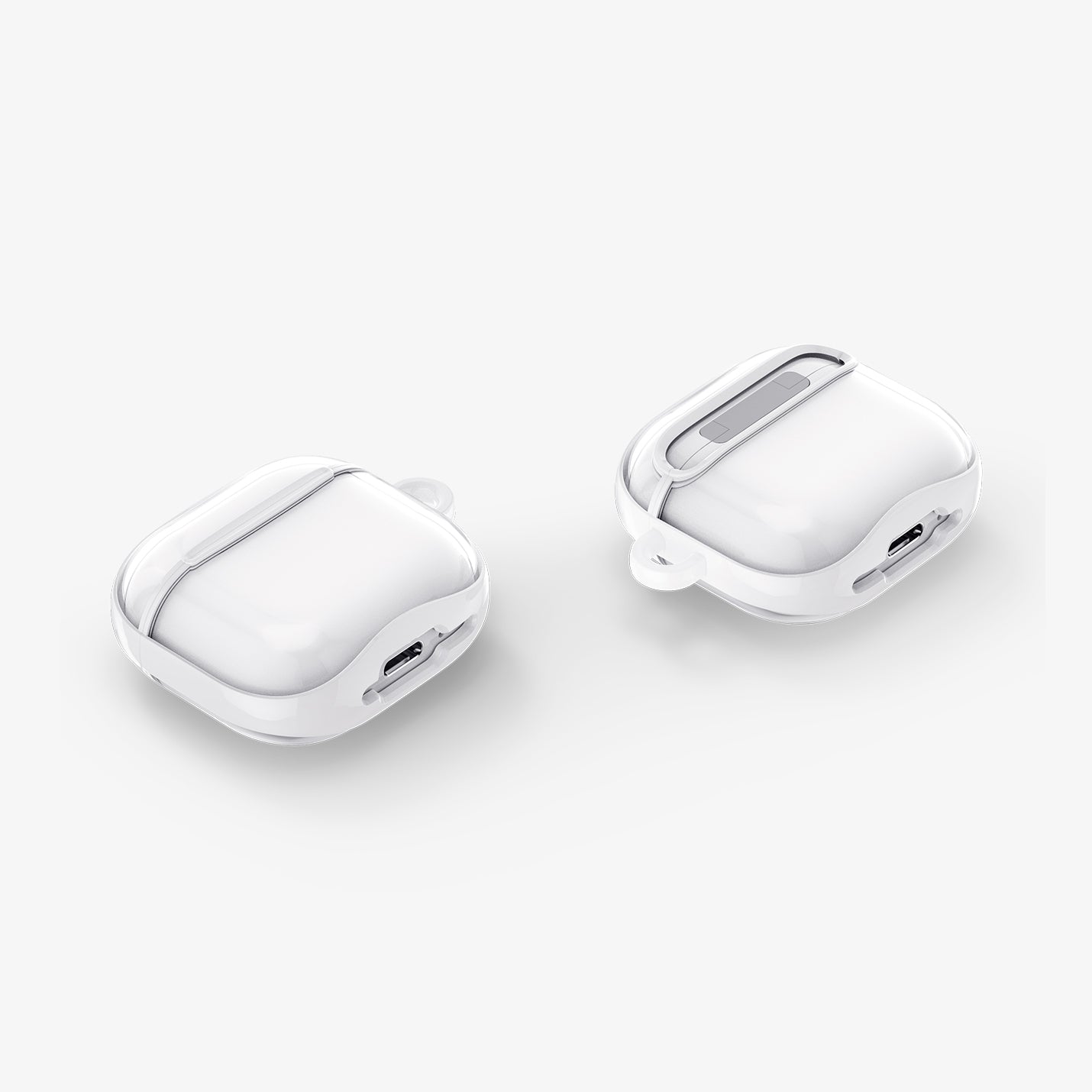 ACS08643 - AirPods 4 Pro / AirPods 4 Ultra Hybrid in Jet White showing the front, back, sides and bottom