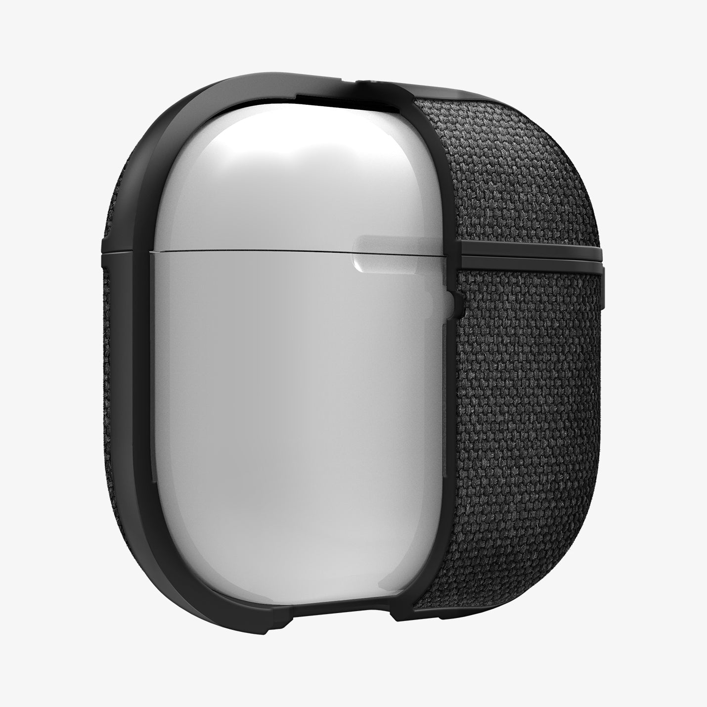 ACS08648 - AirPods 4 Pro / AirPods 4 Case Urban Fit in Black showing the front, half cut open