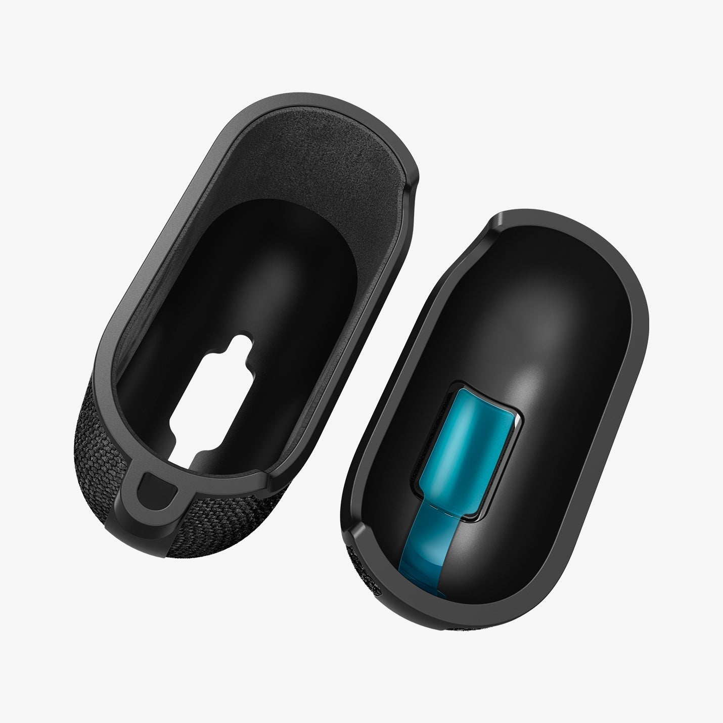 ACS08648 - AirPods 4 Pro / AirPods 4 Case Urban Fit in Black showing the inner top and bottom
