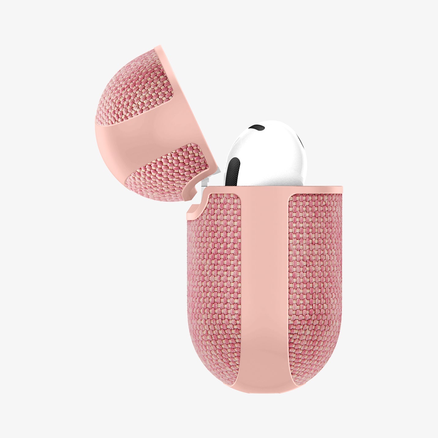 ACS08649 - AirPods 4 Pro / AirPods 4 Case Urban Fit in Rose Gold showing the side, half open