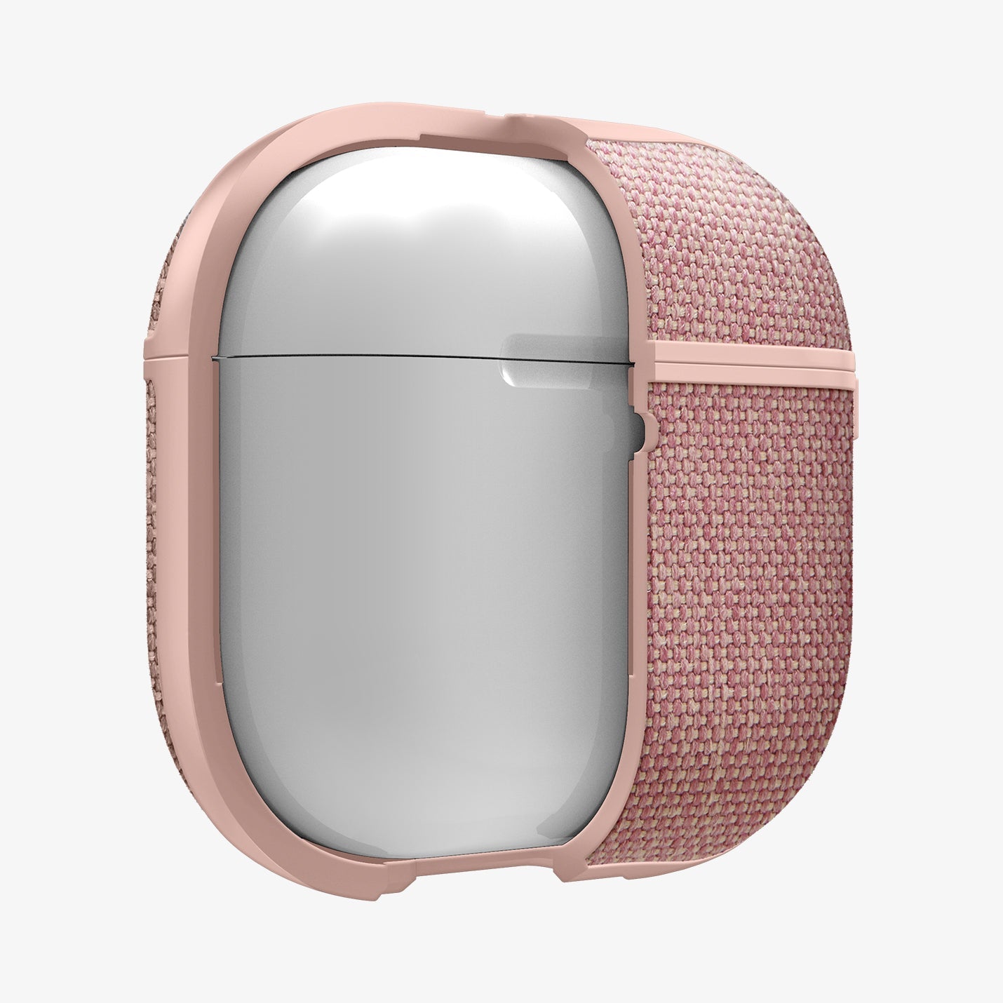 ACS08649 - AirPods 4 Pro / AirPods 4 Case Urban Fit in Rose Gold showing the front, half cut open