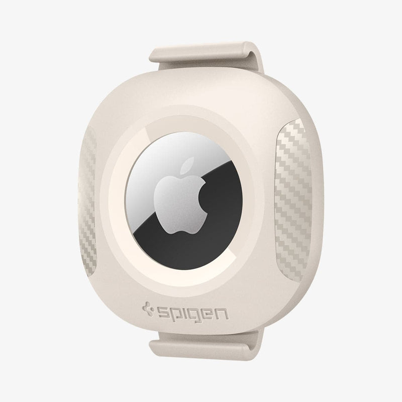 AHP03632 - Apple AirTag Pet Collar ComforTag in cream showing the front and side