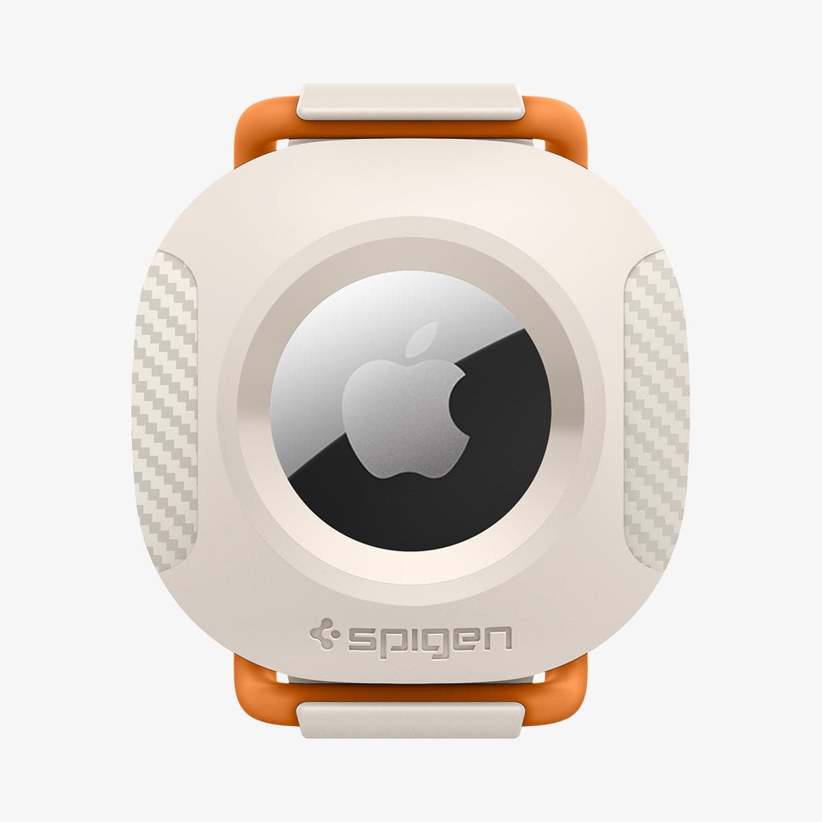 AHP03632 - Apple AirTag Pet Collar ComforTag in cream showing the front