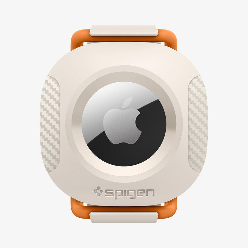 AHP03632 - Apple AirTag Pet Collar ComforTag in cream showing the front
