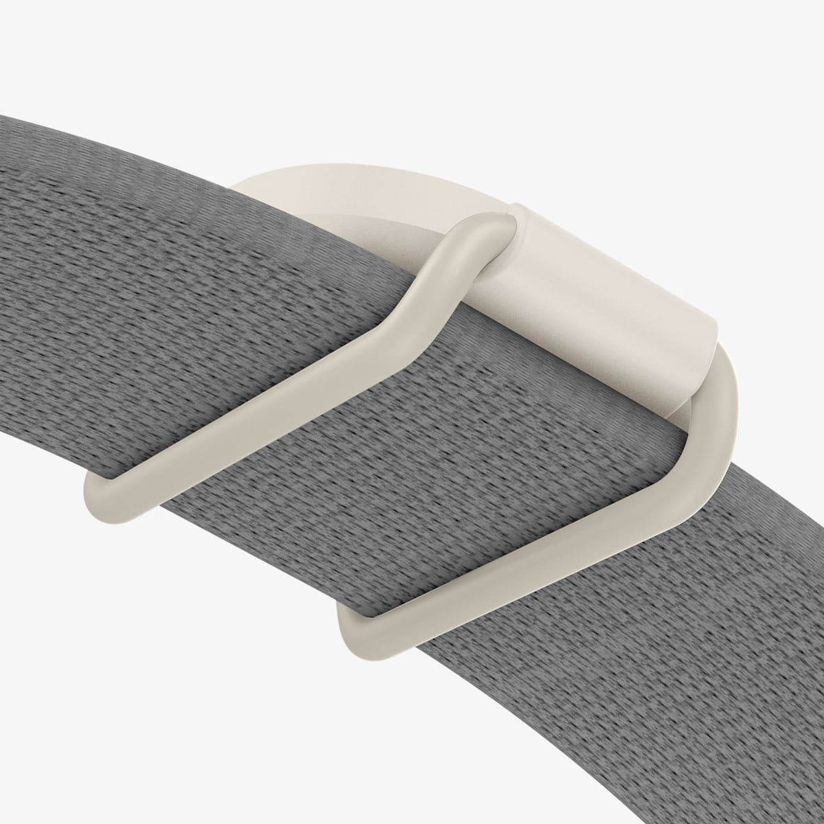 AHP03632 - Apple AirTag Pet Collar ComforTag in cream showing the comfortag attached to collar