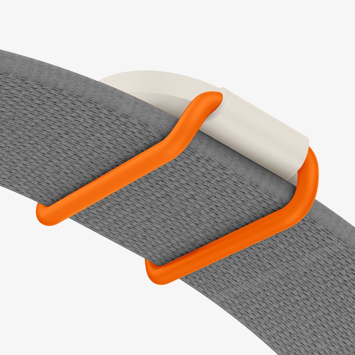 AHP03632 - Apple AirTag Pet Collar ComforTag in cream showing the comfortag attached to collar