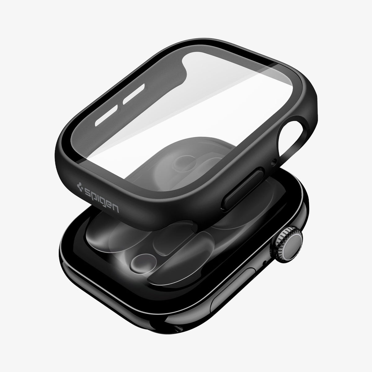 ACS11409 - Apple Watch Series - Thin Fit 360 | Waterproof Ring Apple Watch 10/11 (46mm) in Black showing side