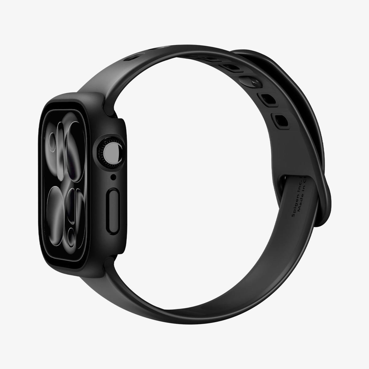 ACS11409 - Apple Watch Series - Thin Fit 360 | Waterproof Ring Apple Watch 10/11 (46mm) in Black showing side