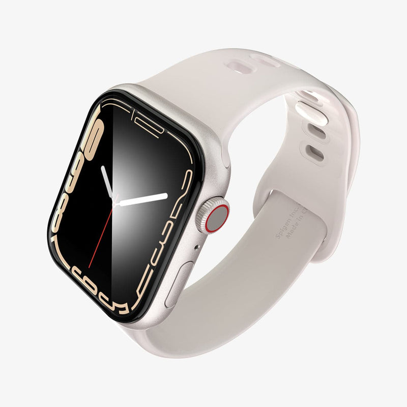 AFL04051- Apple Watch Series (45mm) Screen Protector ProFlex EZ Fit showing the front, side and inside of band