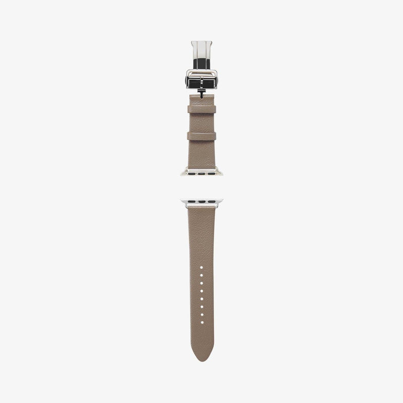 AMP06930 - Apple Watch (41mm)/Apple Watch (38mm) in etoupe showing the watch band laid out flat