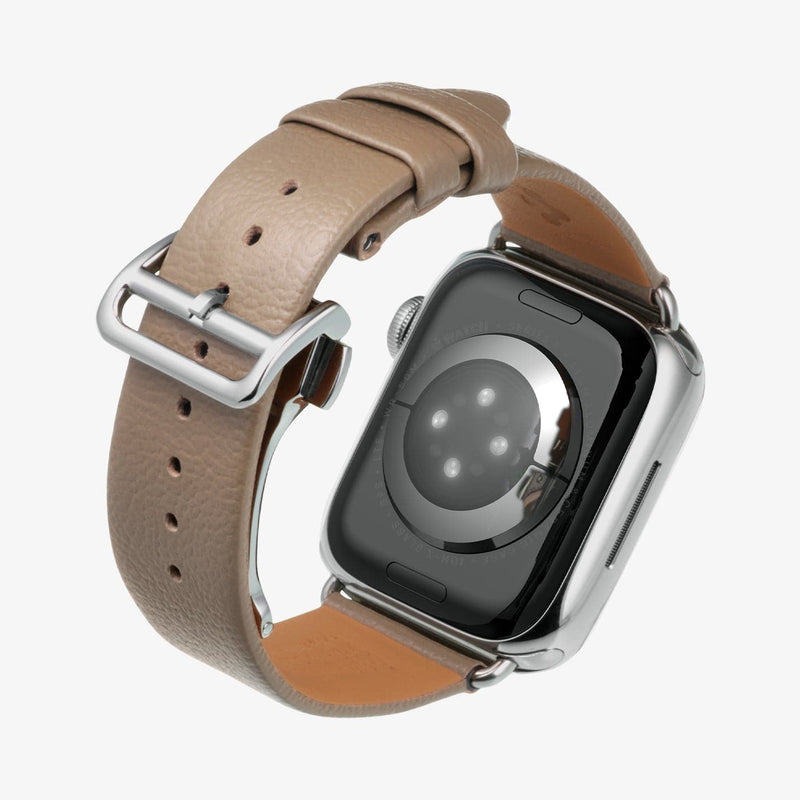 AMP06930 - Apple Watch (41mm)/Apple Watch (38mm) in etoupe showing the back and partial inside of band