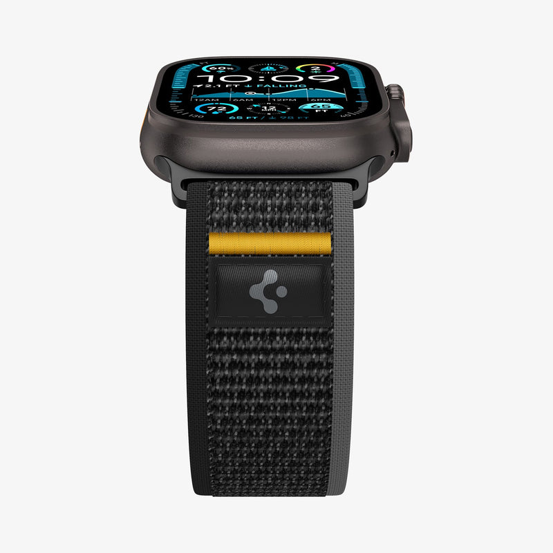 AMP09033 - Apple Watch 10 (46mm) Athlex Air in Active Black showing the partial front and partial side