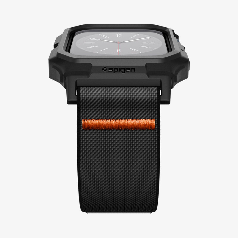 ACS08594 - Apple Watch (42mm) Case Lite Fit Pro in Matte Black showing the partial front, side and bottom