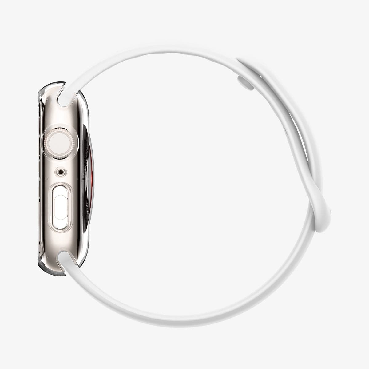 ACS04196 - Apple Watch Series (Apple Watch (45mm)) Case Liquid Crystal in crystal clear showing the side