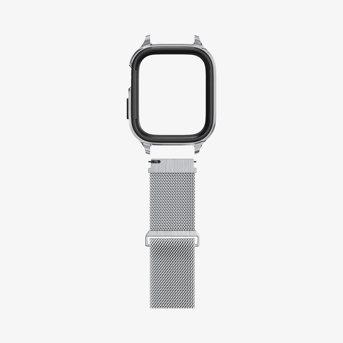 ACS04586 - Apple Watch (40mm) Metal Fit Pro in Silver showing the watch face case and watch band