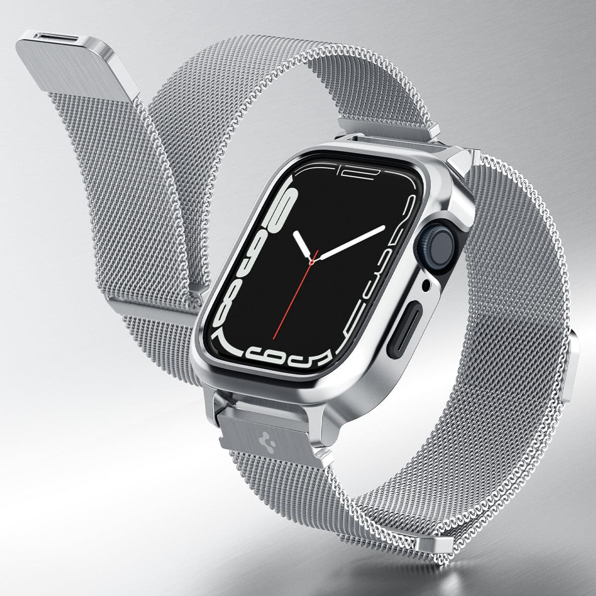 ACS04586 - Apple Watch (40mm) Metal Fit Pro in Silver showing the back and front