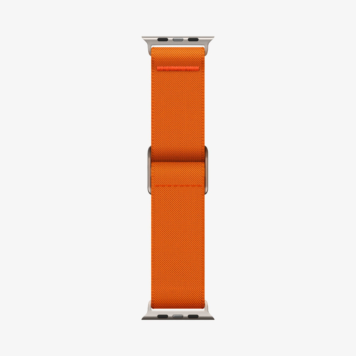 AMP05986 - Apple Watch Series (Apple Watch (49mm)/Apple Watch (45mm)/Apple Watch (42mm)) Watch Band Lite Fit Ultra in orange showing the watch band laid out flat