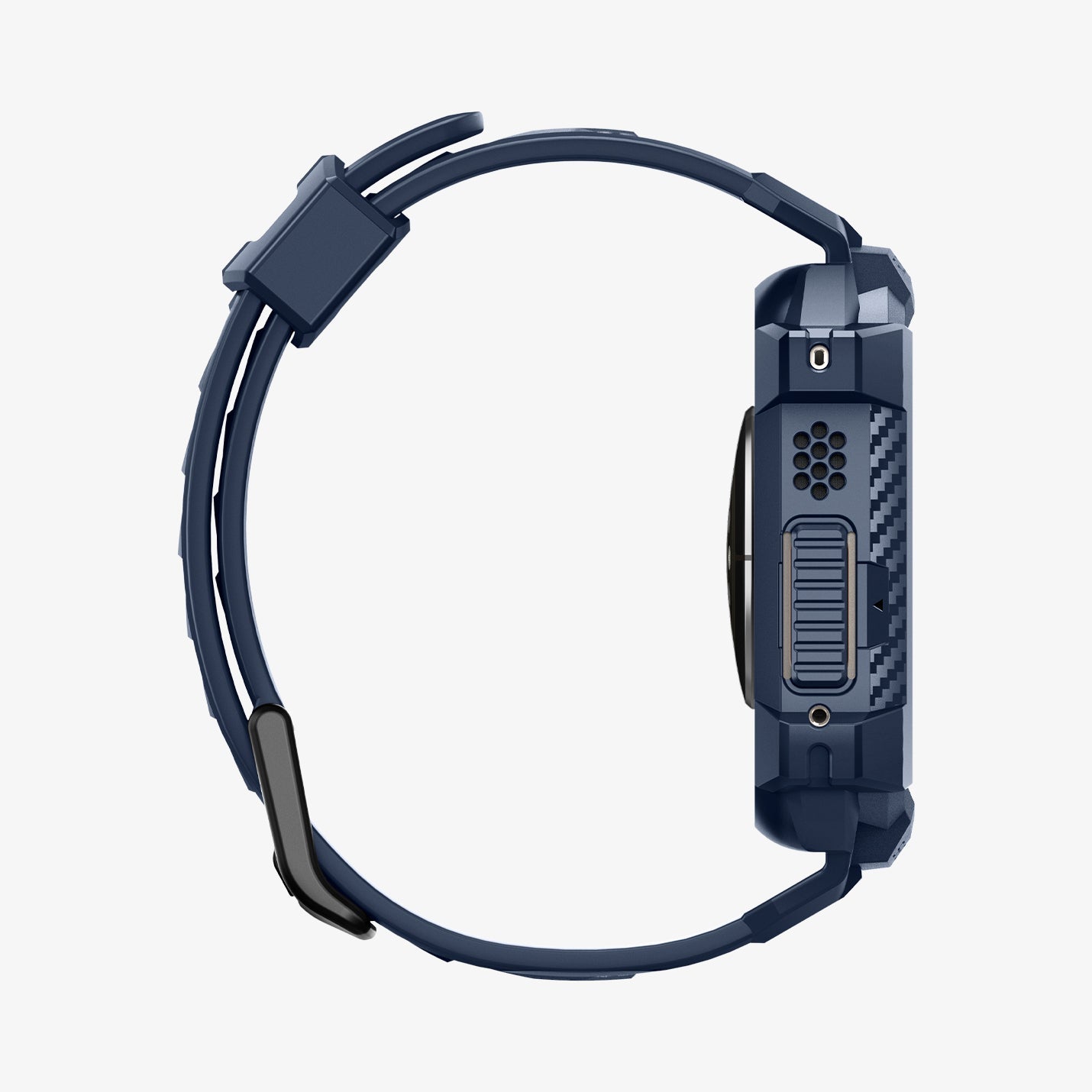 ACS07389 - Apple Watch (49mm) Rugged Armor Pro in Navy Blue showing the side