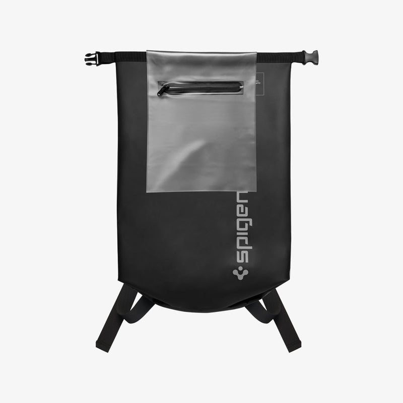 AMP07226 - AquaShield Waterproof Bag A631 in Black showing the front with inner pocket dangling