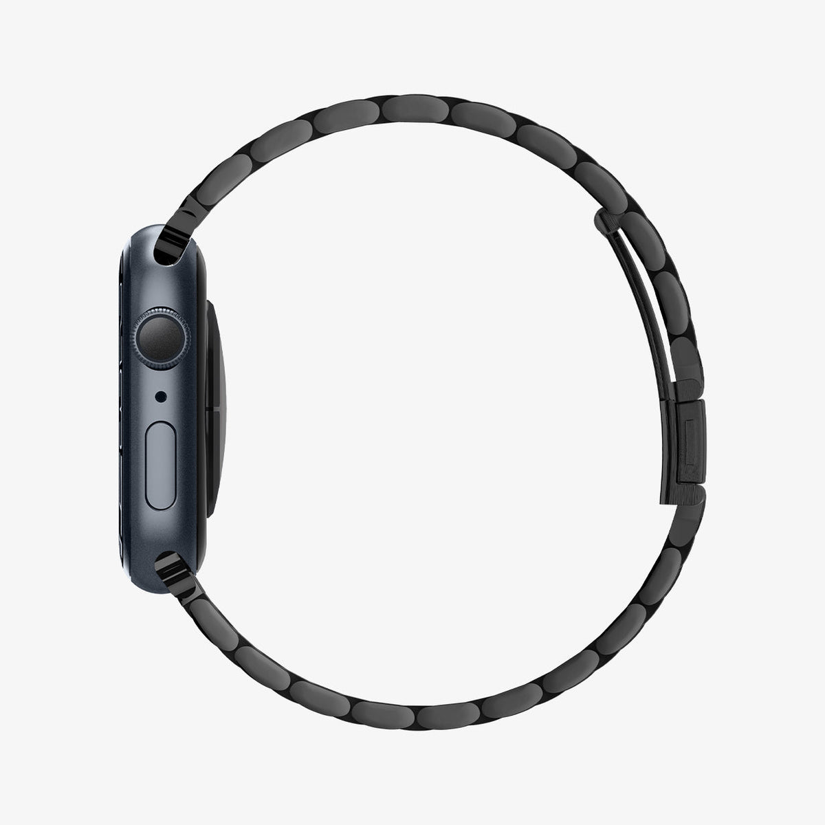 062MP25403 - Apple Watch Ultra 3/2/Ultra 49mm, Series 11/10 46mm, 9/8/7 45mm, SE3/SE2/SE/6/5/4 44mm, 3/2/1 42mm Modern Fit Black showing side