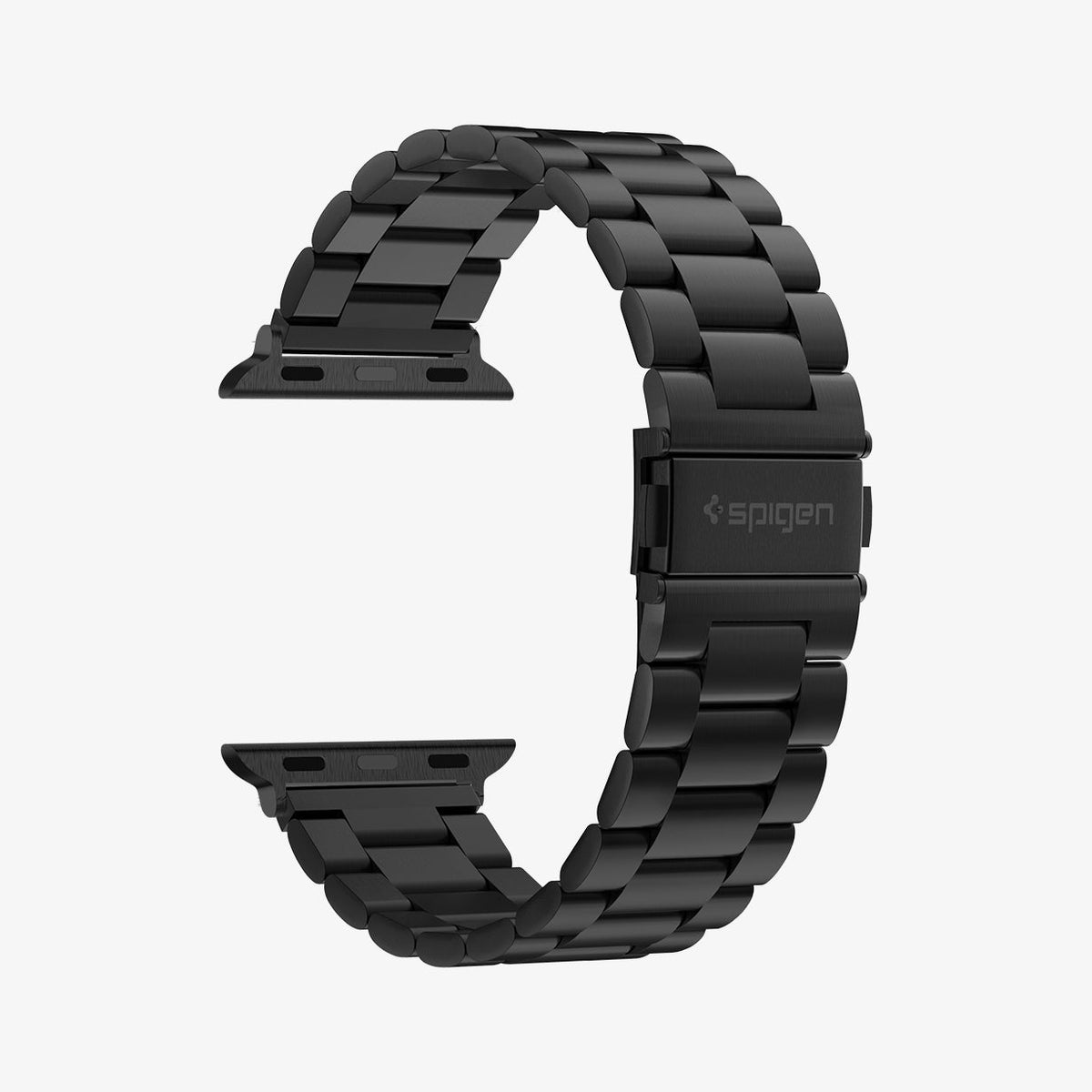 062MP25403 - Apple Watch Ultra 3/2/Ultra 49mm, Series 11/10 46mm, 9/8/7 45mm, SE3/SE2/SE/6/5/4 44mm, 3/2/1 42mm Modern Fit Black showing band without watch