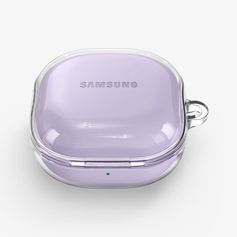 ASD02097 - Galaxy Buds 2 Pro / 2 / Pro / Live Case Ultra Hybrid in crystal clear showing the top and front