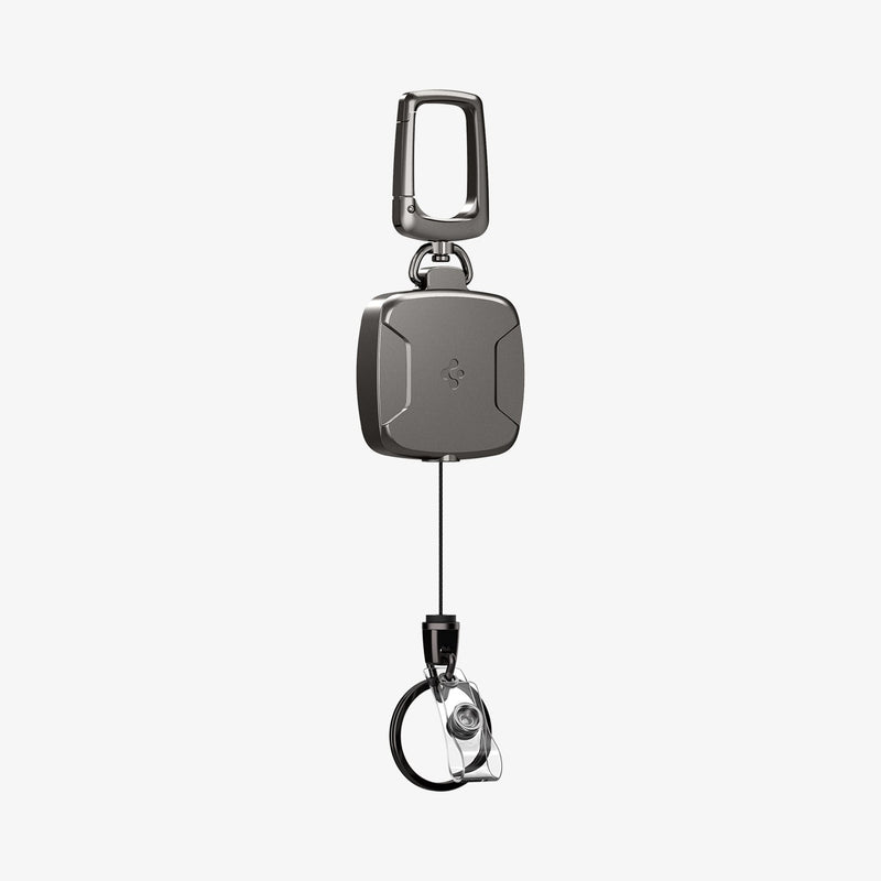 AHP03019 - Carabiner Reel Clip in black showing the back and partial side