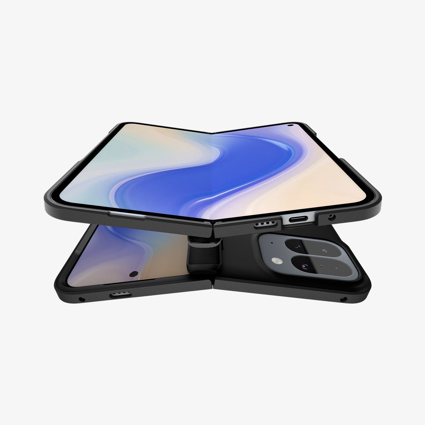 ACS09741 - GajPFD Case Slim Armor Pro (MagFit) in black showing the front and top of two devices