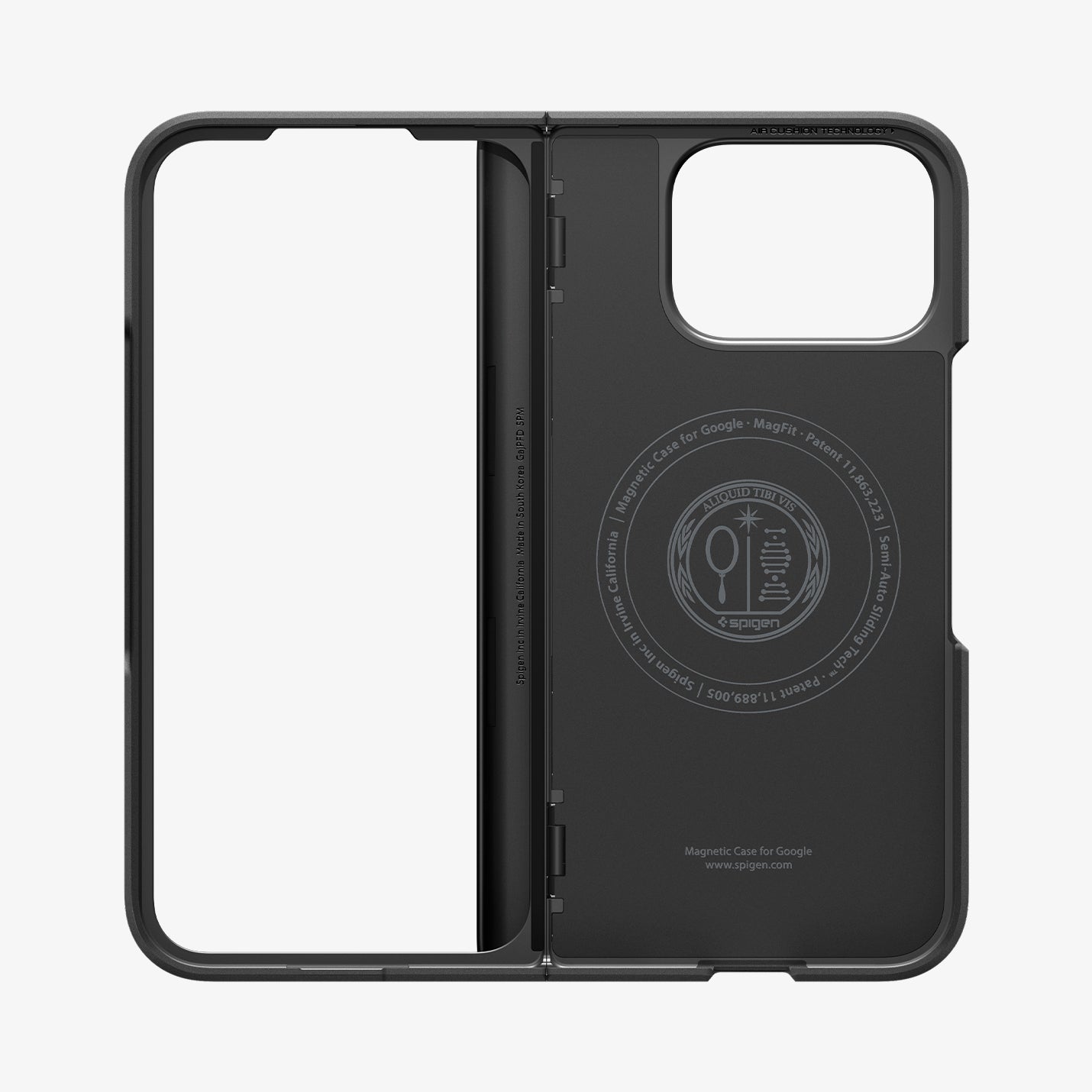 ACS09741 - GajPFD Case Slim Armor Pro (MagFit) in black showing the inside of case
