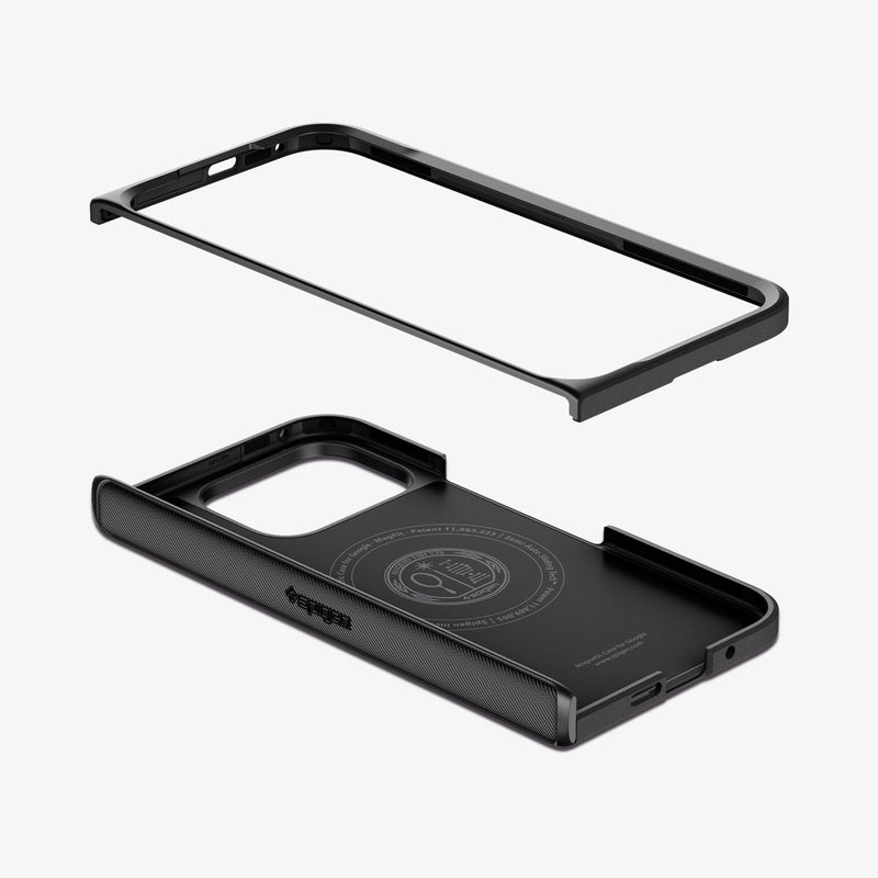 ACS09741 - GajPFD Case Slim Armor Pro (MagFit) in black showing the front and back pieces of case