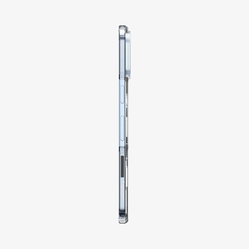 ACS09742 - GajPFD Case Ultra Hybrid Metal Ring (MagFit) in crystal clear showing the side