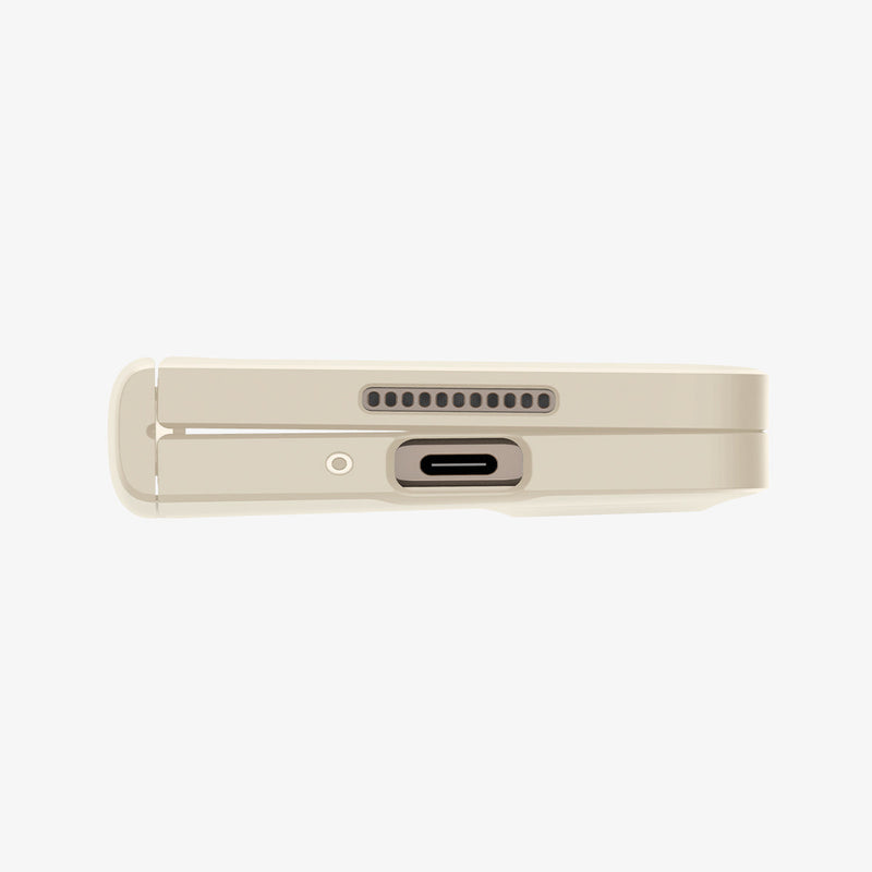ACS05512 - Galaxy Z Fold 4 Case Galaxy Z Fold 4 Series Slim Armor Pro in Pearled Ivory showing the folded bottom