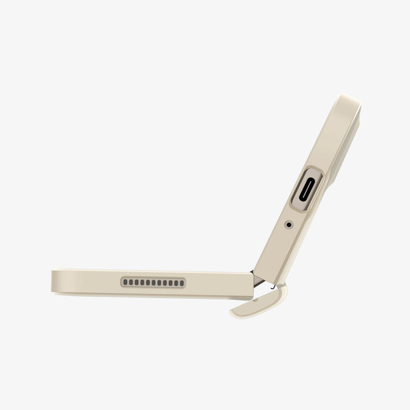 ACS05512 - Galaxy Z Fold 4 Case Galaxy Z Fold 4 Series Slim Armor Pro in Pearled Ivory showing the bottom half folded