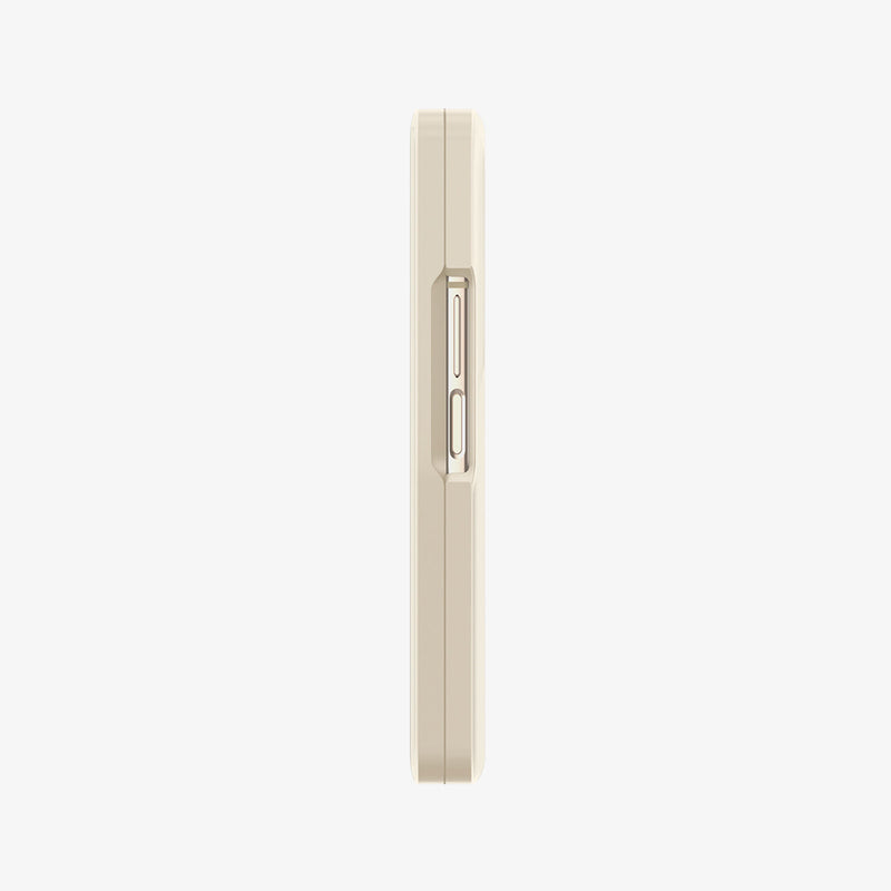 ACS05512 - Galaxy Z Fold 4 Case Galaxy Z Fold 4 Series Slim Armor Pro in Pearled Ivory showing the side folded with side buttons
