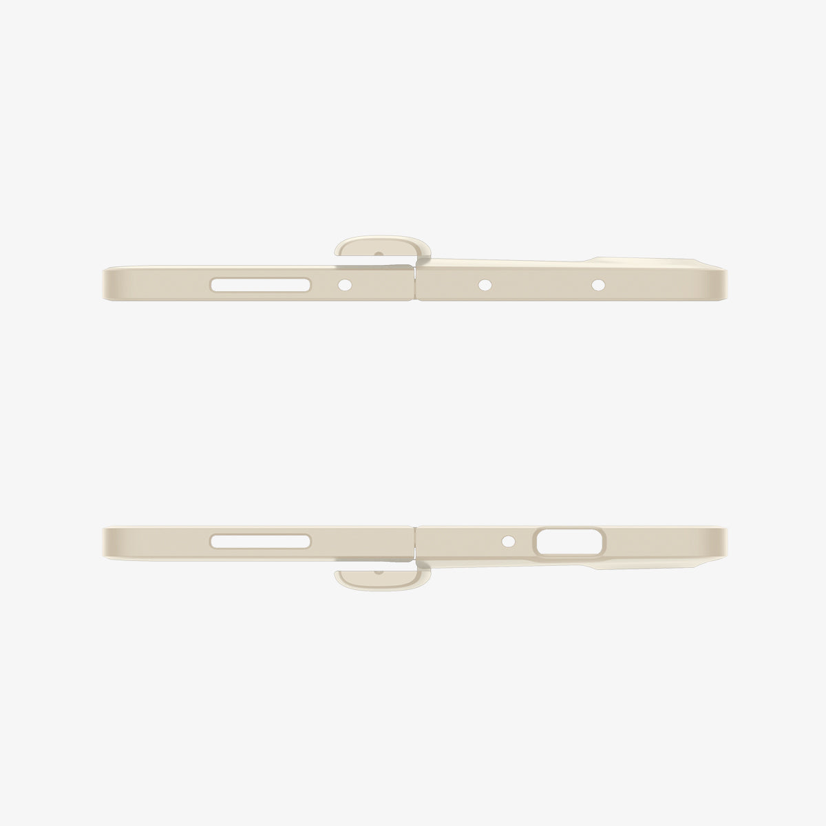 ACS05512 - Galaxy Z Fold 4 Case Galaxy Z Fold 4 Series Slim Armor Pro in Pearled Ivory showing the top and bottom