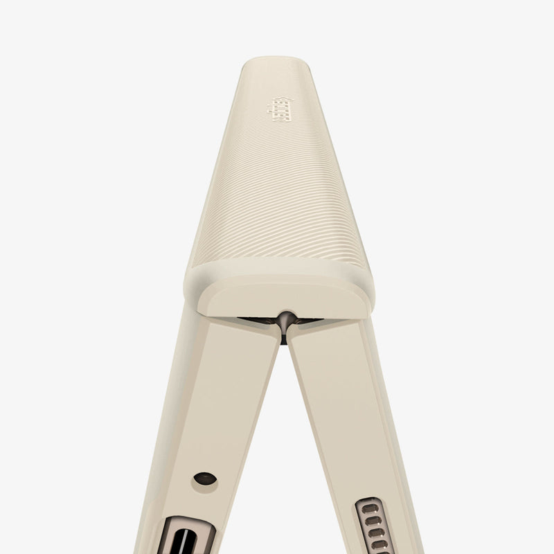 ACS05512 - Galaxy Z Fold 4 Case Galaxy Z Fold 4 Series Slim Armor Pro in Pearled Ivory showing the hinge and partial sides