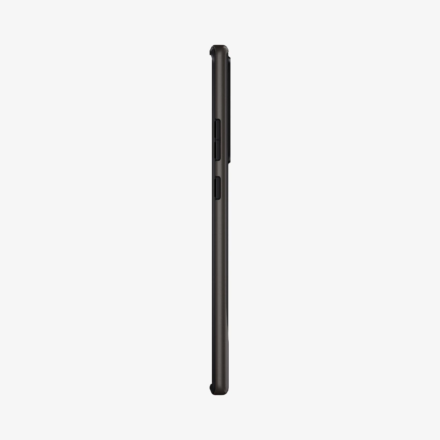ACS01399 - Galaxy Note 20 Ultra Neo Hybrid Case in gunmetal showing the side