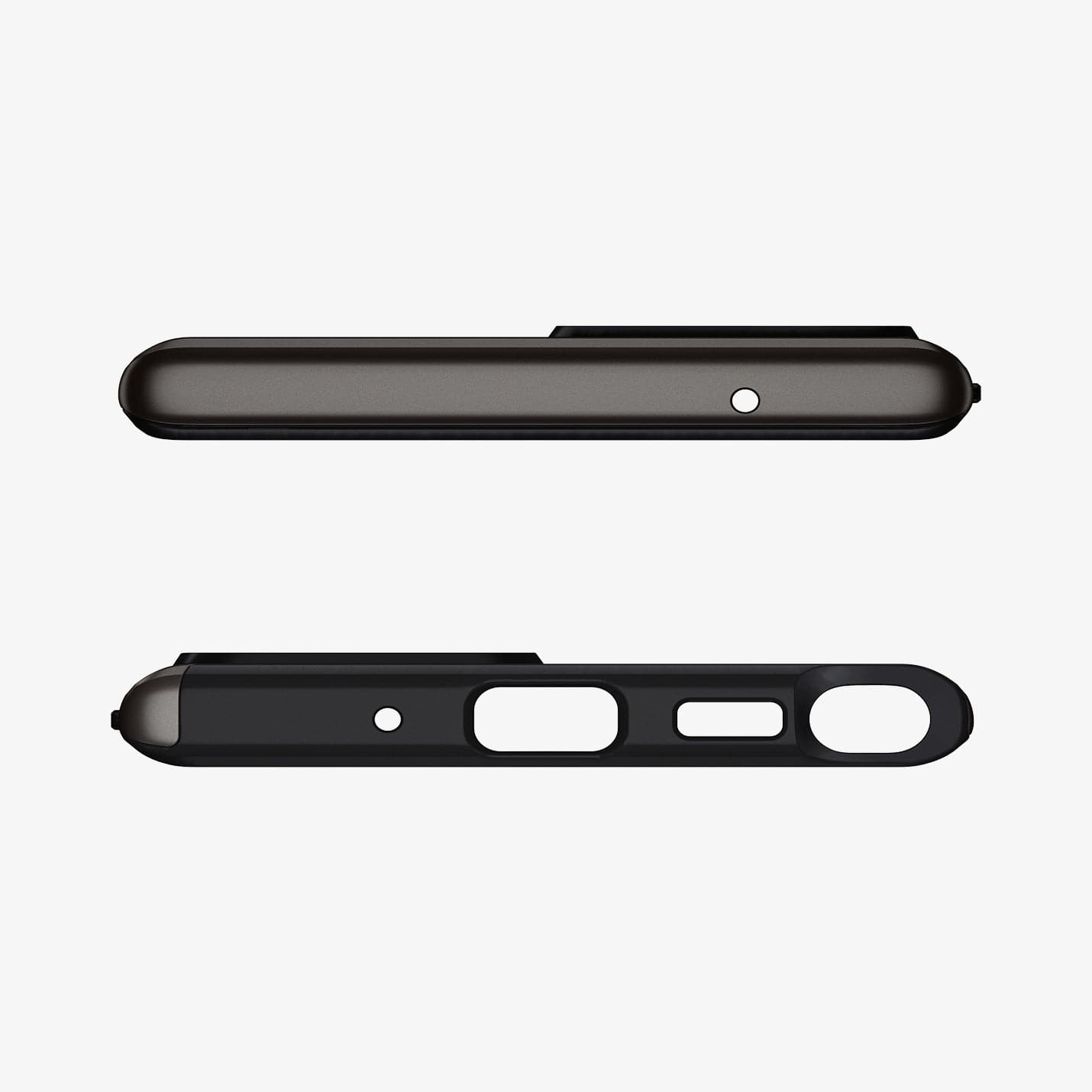 ACS01399 - Galaxy Note 20 Ultra Neo Hybrid Case in gunmetal showing the top and bottom