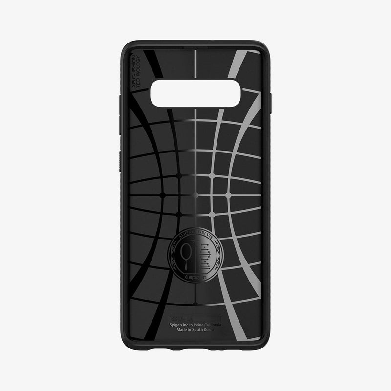 606CS25764 - Galaxy S10 Plus Liquid Air Case in black showing the inside of case