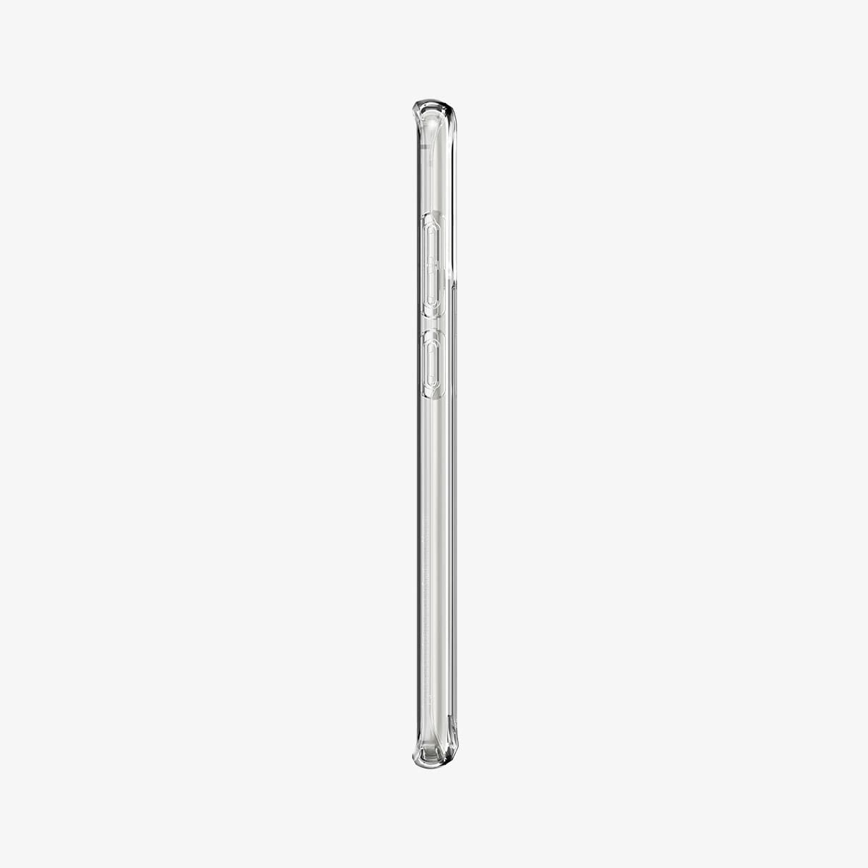 ACS00755 - Galaxy S20 Plus Ultra Hybrid Case in crystal clear showing the side